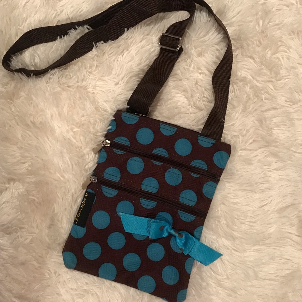 J Garden brown and Turquoise crossbody bag